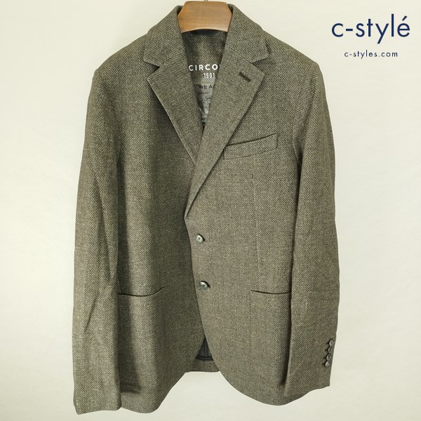 CIRCOLO チルコロ ジャケット 48 グリーン系 CN3692 ルーマニア製 テーラードジャケット