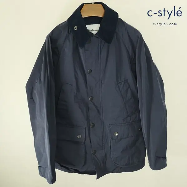 Barbour バブアー BEDALE ノンオイルドクロスジャケット S ネイビー 1801307 コーデュロイ カバーオール