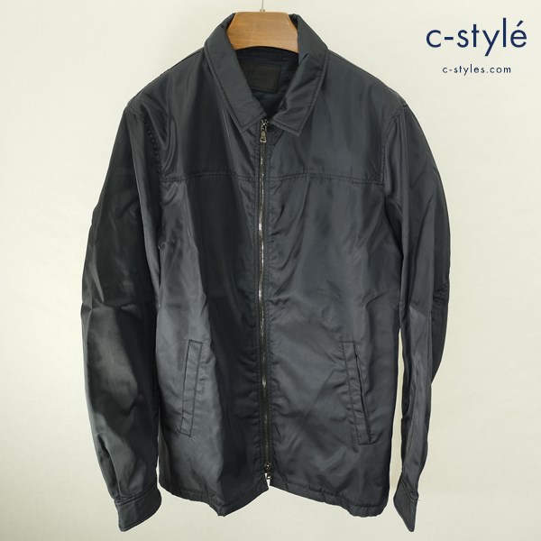 PRADA プラダ ジップアップナイロンジャケット 48 ネイビー系 DNA436