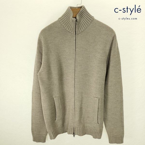 ZANONE ザノーネ スタンドカラードライバーズニット 50 グレージュ