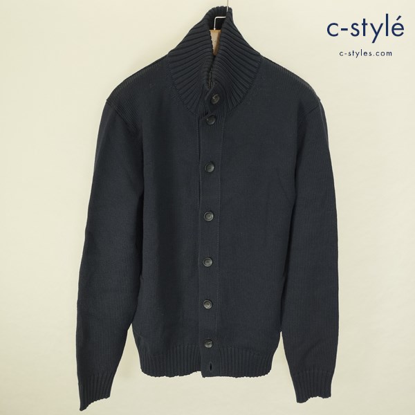 ZANONE ザノーネ スタンドカラーニットカーディガン 50 ネイビー