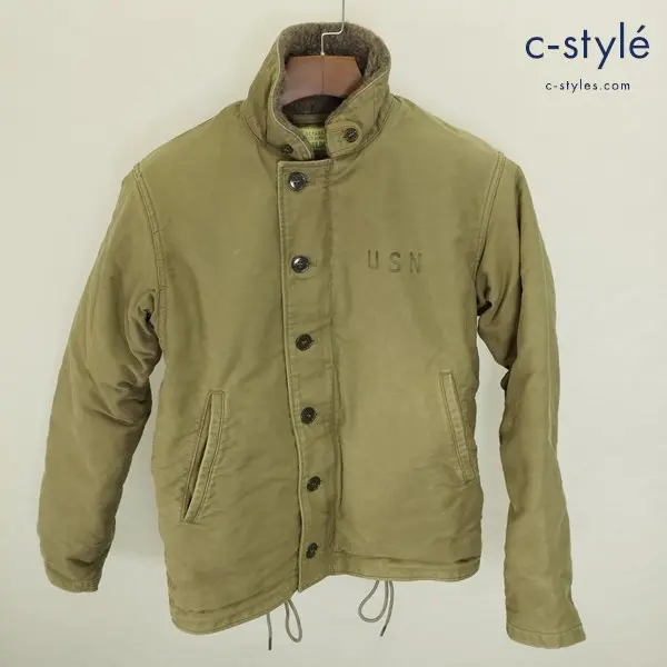 BUZZ RICKSON’S バズリクソンズ デッキジャケット M オリーブ BR11136 BR11548 ジップアップ