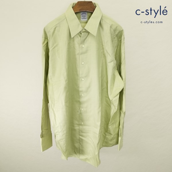 BROOKS BROTHERS ブルックスブラザーズ 長袖シャツ 16・1/2-34 グリーン ノンアイロン