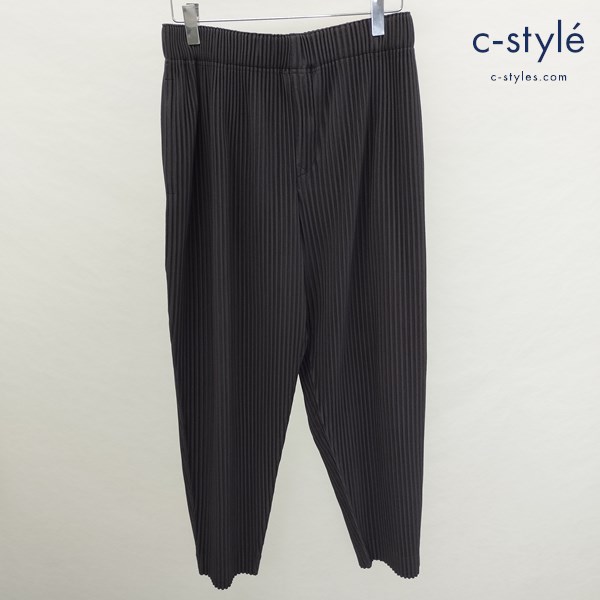 HOMME PLISSE ISSEYMIYAKE オムプリッセイッセイミヤケ プリーツパンツ 1 ブラック系 HP91JF107 ワイドパンツ