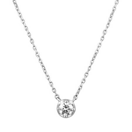 4℃(ヨンドシー) プラチナ ダイヤモンドネックレス 約0.1ct