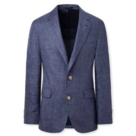 HACKETT LONDON(ハケットロンドン) Hopsack Delave Linen Blazer