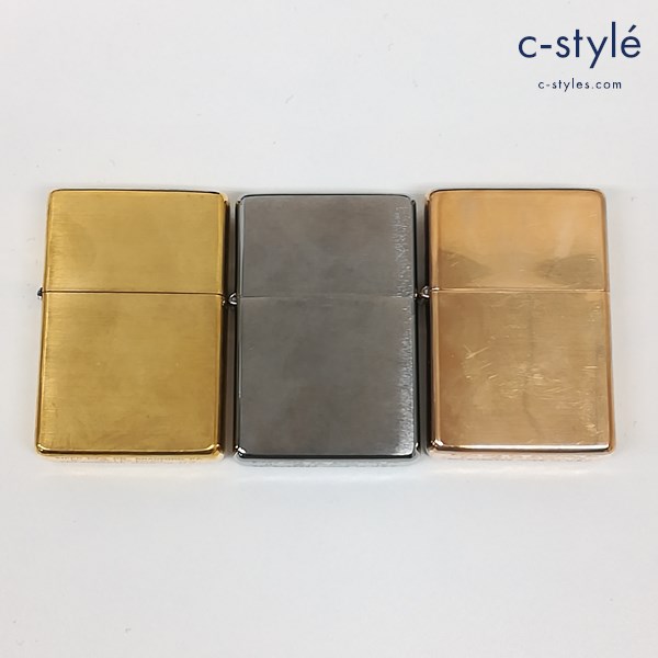 ZIPPO ジッポー オイルライター 2003年 2015年 2016年 無地 フラットトップ 喫煙具 計3点
