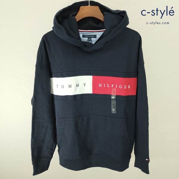 TOMMYHILFIGER トミーヒルフィガー フーディー M ネイビー 長袖 綿100% 78J8383