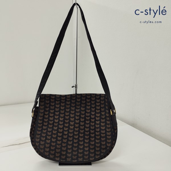 BOTTEGA VENETA ボッテガヴェネタ ショルダーバッグ ブラック スエード バタフライ 蝶 レディース