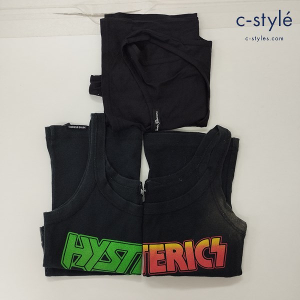 HYSTERIC GLAMOUR ヒステリックグラマー タンクトップ フリーサイズ ブラック インナー 計3点