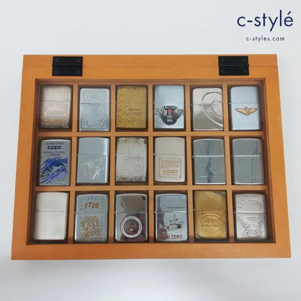 ZIPPO ジッポー オイルライター ケース付き ゴルフ 魚 無地 ロゴ 他 喫煙具 計18点
