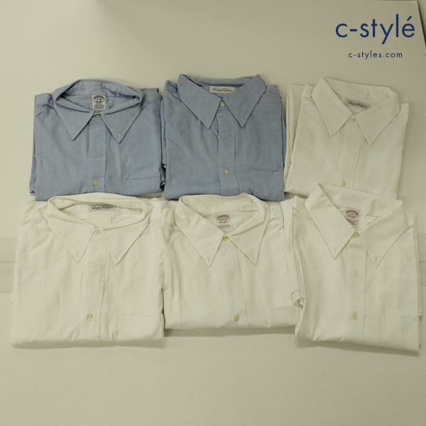 Brooks Brothers ブルックスブラザーズ シャツ 6枚 半袖 ボタンダウン 青 白