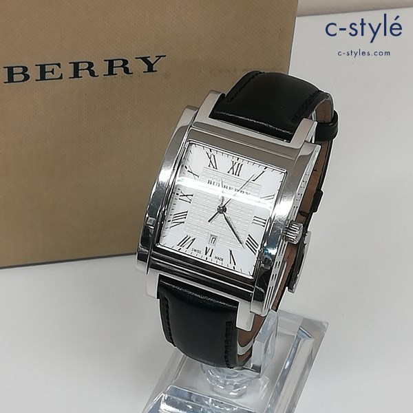 BURBERRY バーバリー 腕時計 シルバー×ブラック BU1554 クォーツ レザー