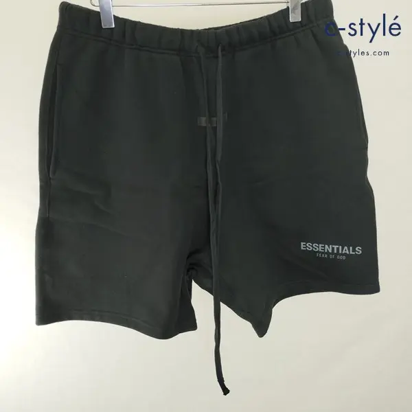 FOG ESSENTIALS エフオージーエッセンシャルズ スウェット ハーフパンツ M ブラック 半ズボン