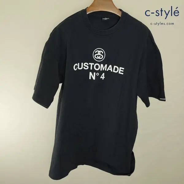 STUSSY ステューシー Tシャツ 半袖 CUSTOMADE N°4 ブラック 綿100% アメリカ製