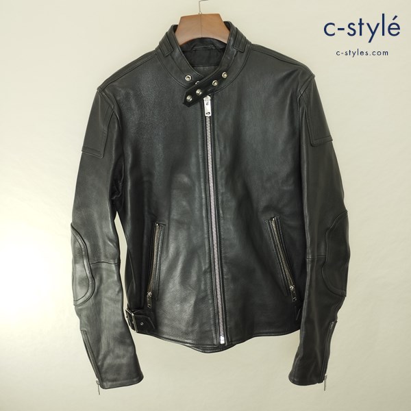 DIESEL ディーゼル ONLY THE BRAVE シングルライダースジャケット L ブラック レザー 羊革