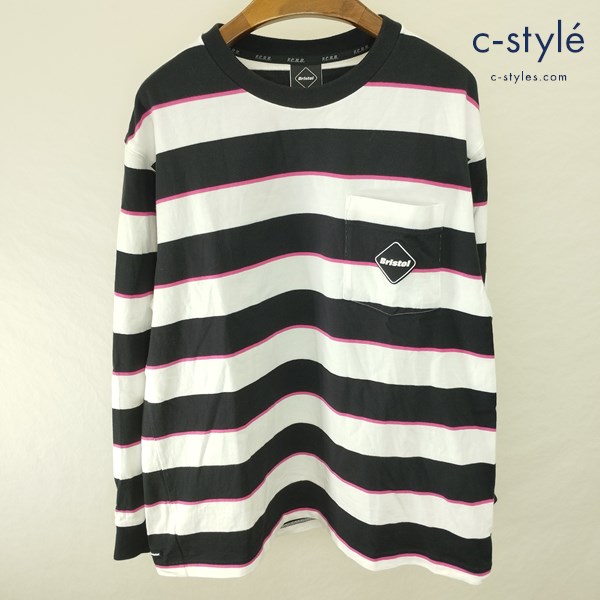 F.C.Real Bristol エフシーレアルブリストル BORDER TEE M マルチカラー ボーダーTシャツ FCRB-210070