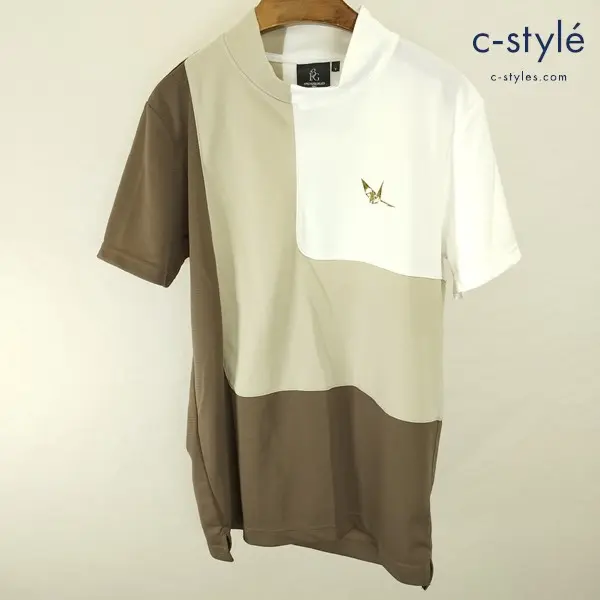 1PIU1UGUALE3 GOLF ウノピゥウノウグァーレトレゴルフ Tシャツ V マルチカラー 半袖 メッシュ