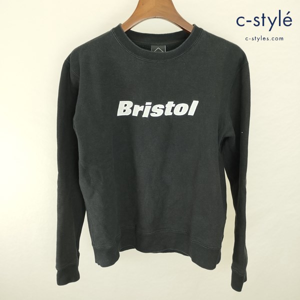 F.C.Real Bristol AUTHENTIC LOGO CREW NECK SWEAT19aw クルーネックスウェット S ブラック FCRB-192111