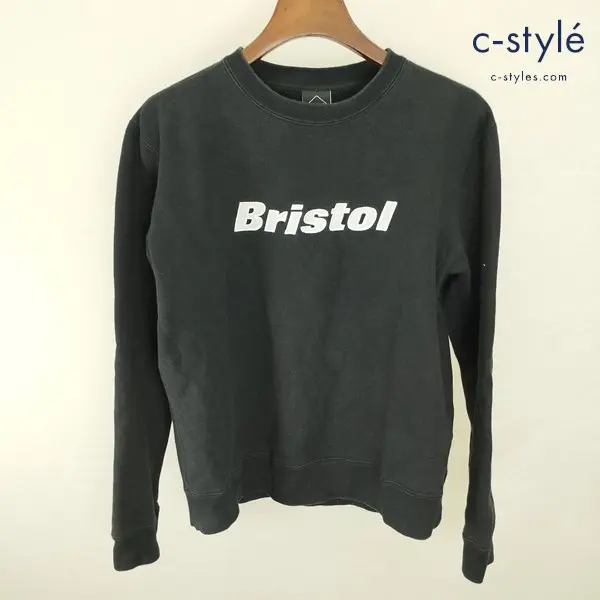F.C.Real Bristol AUTHENTIC LOGO CREW NECK SWEAT19aw クルーネックスウェット S ブラック FCRB-192111