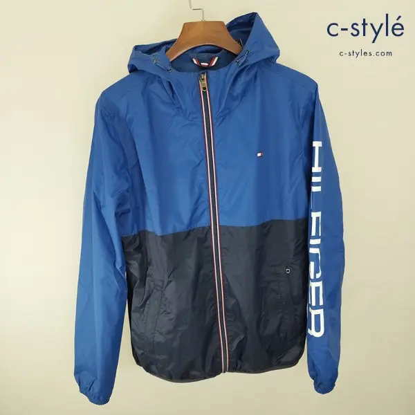 TOMMYHILFIGER トミーヒルフィガー ナイロンジャケット M ブルー×ネイビー 1252400
