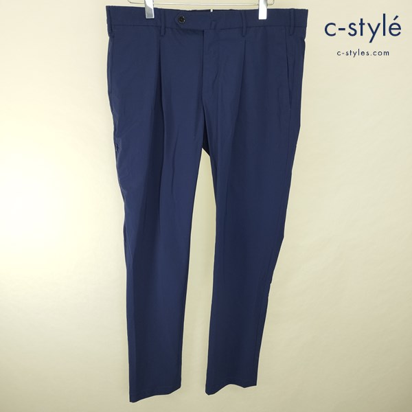 PT TORINO ピーティートリノ BETA 50 ネイビー 1プリーツパンツ ナイロン ストレッチ