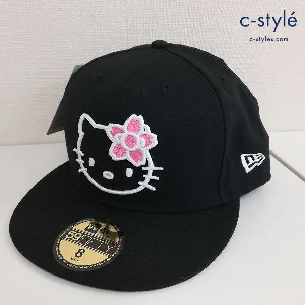 NEWERA ニューエラ キャップ ハローキティ 8 63.5cm ブラック サンリオ 桜 日本限定 11127035