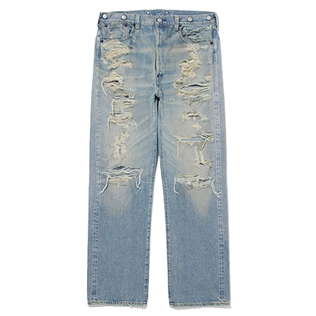 KENZO X LEVI’S 501 ジーンズ 1933 ライトインディゴ DISTRESSED