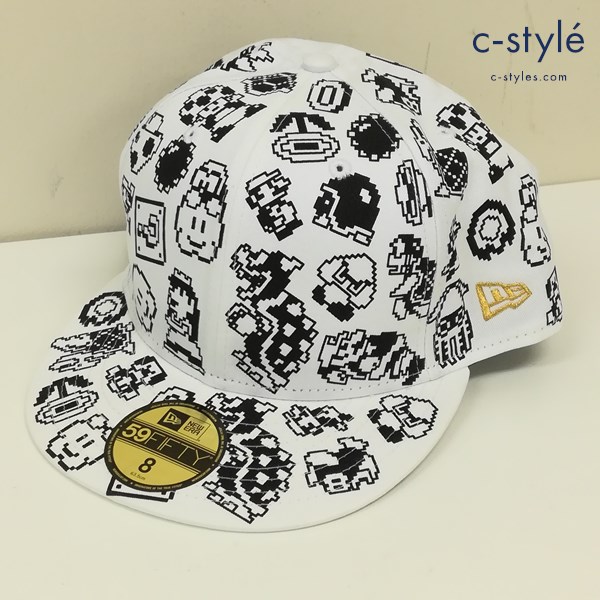 NEW ERA SUPER MARIO BROTHERS スーパーマリオブラザーズ キャップ 8 63.5cm ホワイト×ブラック