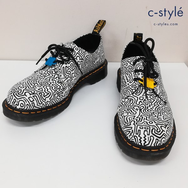 Dr.Martens ドクターマーチン KEITH HARING 1461 KH FIG シューズ UK9 ブラック×ホワイト ブーツ ローカット