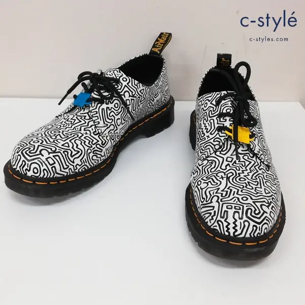 Dr.Martens ドクターマーチン KEITH HARING 1461 KH FIG シューズ UK9 ブラック×ホワイト ブーツ ローカット