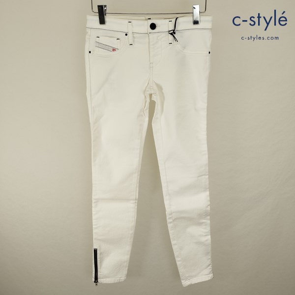 DIESEL ディーゼル デニムパンツ W26-L30 ホワイト SKINZEE-LST-ZIP