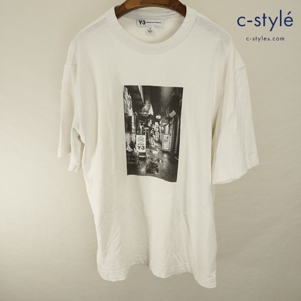 Y-3×adidas ワイスリー×アディダス 半袖 クルーネック Tシャツ M ホワイト ALLEWAYGRAPHIC FT1373