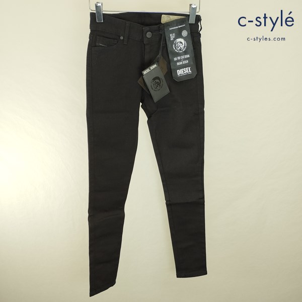 DIESEL ディーゼル デニムパンツ W24-L30 ブラック SLANDY レディース