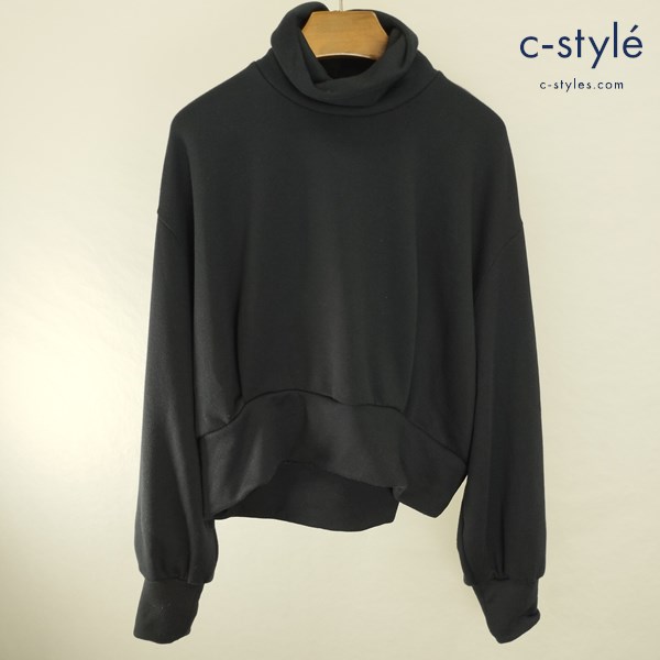 noir kei ninomiya ハイネッククロップドフーディ パーカー M ブラック コムデギャルソン 3J-T007 レディース