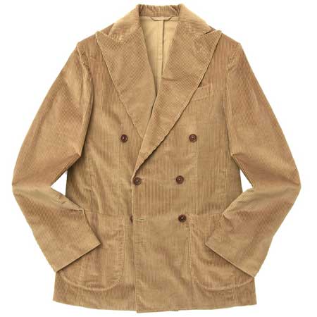 DE PETRILLO(デペトリロ) コットンカシミアコーデュロイソリッド6Bダブルジャケット