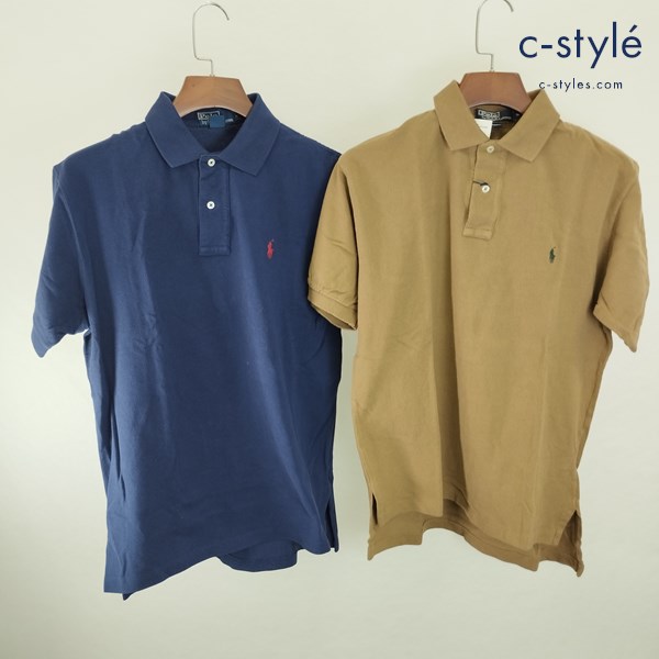 Polo Ralph Lauren ポロラルフローレン ポロシャツ M ネイビー S ブラウン 半袖