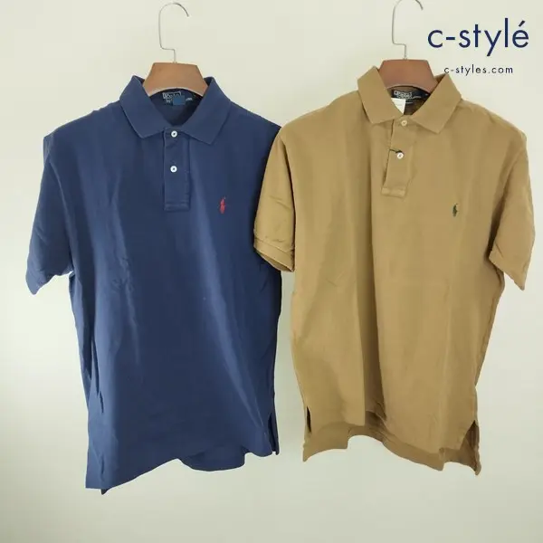 Polo Ralph Lauren ポロラルフローレン ポロシャツ M ネイビー S ブラウン 半袖