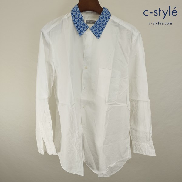 COMME des GARCONS HOMME コムデギャルソンオム 長袖シャツ ホワイト HB-020580 襟柄 綿100%
