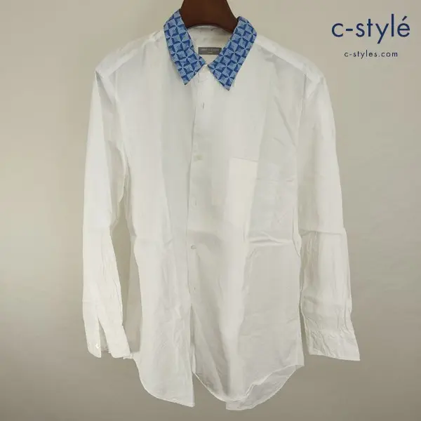 COMME des GARCONS HOMME コムデギャルソンオム 長袖シャツ ホワイト HB-020580 襟柄 綿100%