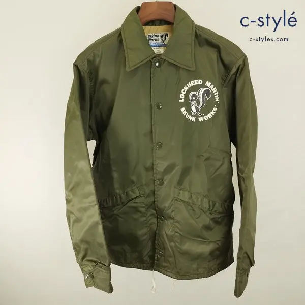 BUZZ RICKSON’S バズリクソンズ ナイロンウインドブレーカー L カーキ LOCKHEED MARTIN SKUNK WORKS BR13247