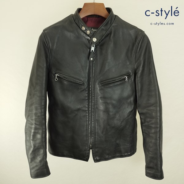 Schott ショット 641XX シングルライダースジャケット 7009 34 ブラック レザー アメリカ製
