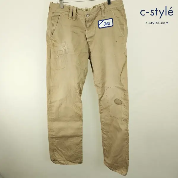 ANACHRONORM アナクロノーム ワークパンツ 36 ベージュ ダメージ加工