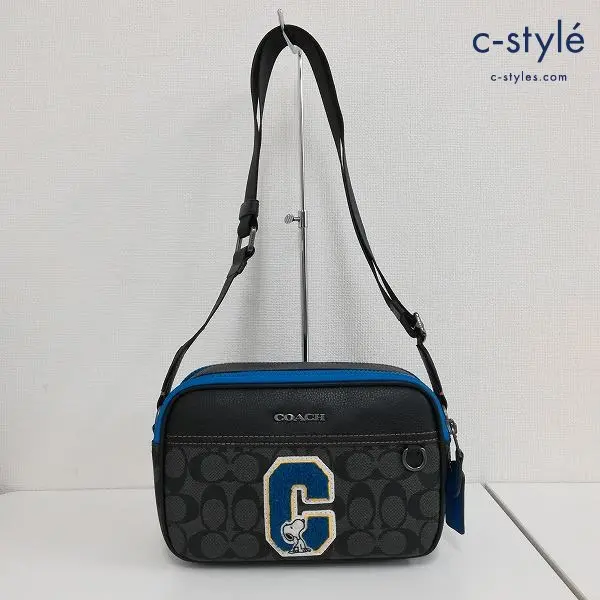 COACH コーチ ショルダーバッグ ブラック×ブルー C4027 スヌーピー