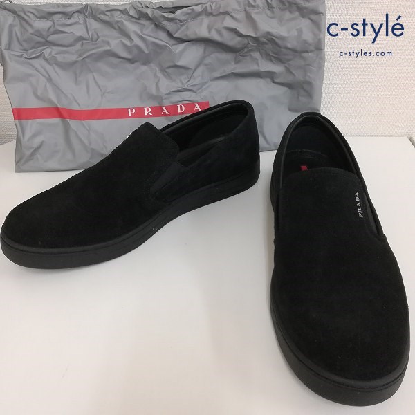 PRADA プラダ スリッポン 8・1/2 ブラック 4D2733