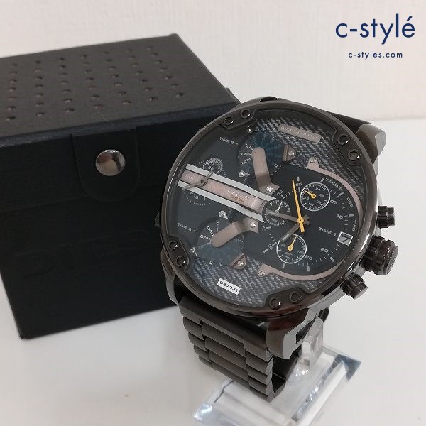 DIESEL ディーゼル 腕時計 ブラック DZ7331 MR DADDY 2.0 クォーツ ステンレススチール