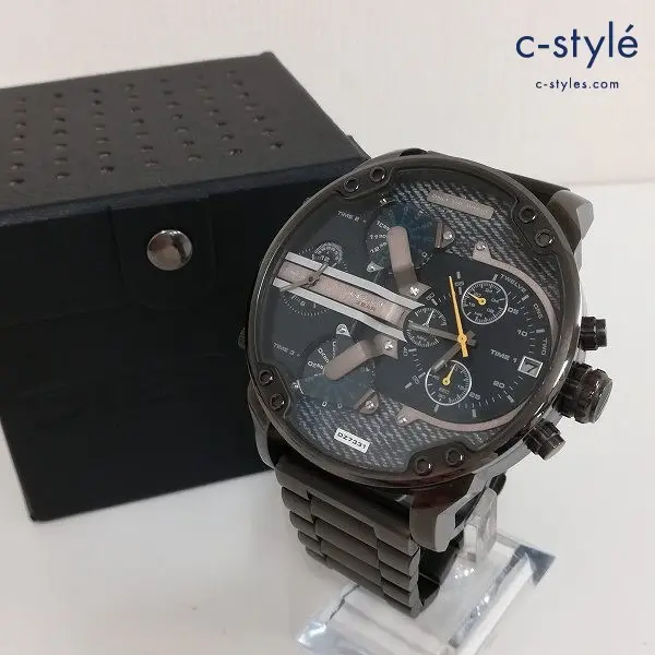 DIESEL ディーゼル 腕時計 ブラック DZ7331 MR DADDY 2.0 クォーツ ステンレススチール