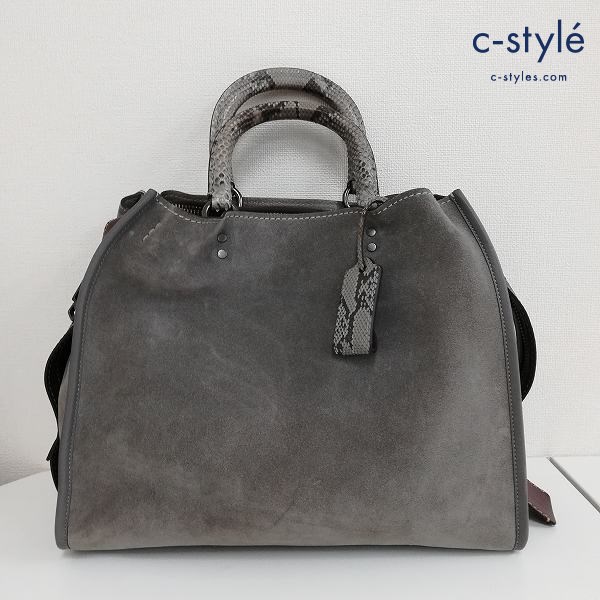 COACH コーチ Rogue In Colorblock With Srakeskin グレー バッグ カバン