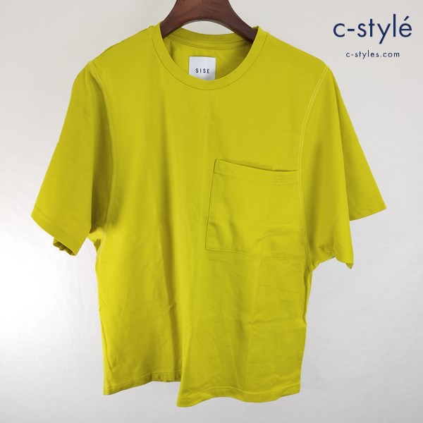 SISE シセ BIG POCKET T-SHIRT 1 イエロー Tシャツ コットン100% 日本製 SZ-CS-06