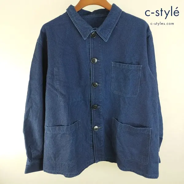 SOPHNET ソフネット WASHED WORK JACKET XL ネイビー コットン100% 長袖 SOPH-202000